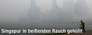 Singapur in Rauch gehüllt