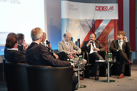 © ORF.at/Georg Krammer Podiumsgäste Exporttag 2013 Wirtschaftskammer Wien