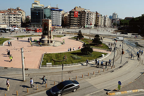 Geräumter Taksim Platz in Istanbul