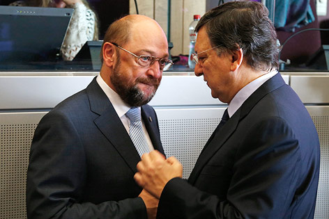 © Reuters/Yves Herman Martin Schulz und Jose Manuel Barroso