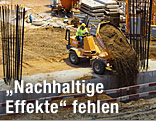 Baumaschine auf Baustelle