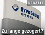 Schild der Hypo Alpe-Adria
