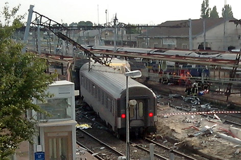 © APA/AP Verunfallten Zug
