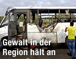 Bus nach einem Anschlag
