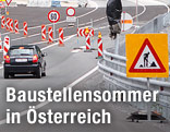 Baustelle auf einer Autobahn