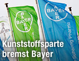 Flaggen mit Bayer-Logo