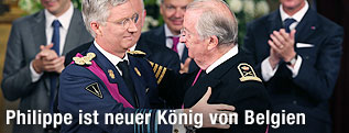 Kronprinz Philippe und K&ouml;nig Albert von Belgien