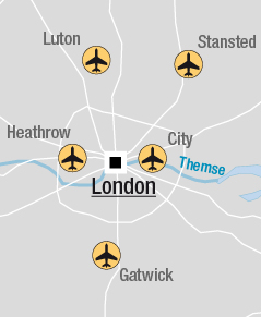 © APA/ORF.at Londoner Flughäfen