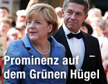 Deutschlands Bundeskanzlerin Angela Merkel in Begleitung ihres Gatten Joachim Sauer