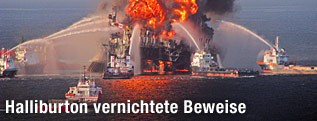 Brennende Ölplattform