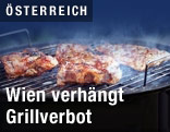 Fleischst&uuml;cke auf Griller