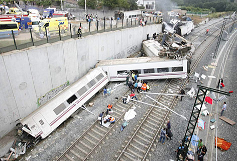 Entgleister Zug