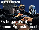 Asylanten in Votivkirche