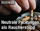 Hand dr&uuml;ckt Zigarette aus