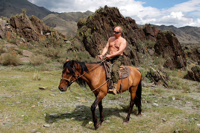 © Reuters/RIA Novosti/Alexei Druzhinin Vladimir Putin in Aktion