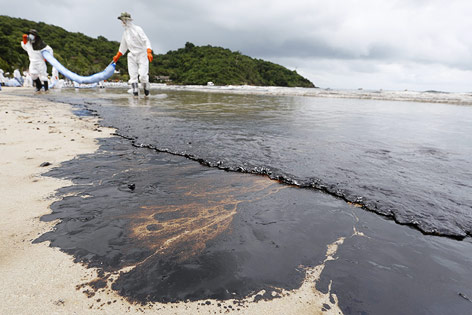 © APA/EPA/Narong Sangnak Säuberungsarbeiten am Strand