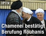 Neuer iranischer Präsident Hassan Rouhani und geistliches Oberhaupt Ajatollah Ali Chamenei