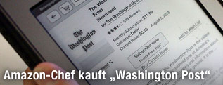 Kindle mit Washington Post am Dispay