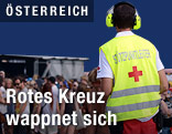 Einsatzleiter der Rettung beim Frequency Festival