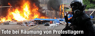 Bei Zusammenst&ouml;&szlig;en mit Polizei kommt es zu Br&auml;nden in Kairo
