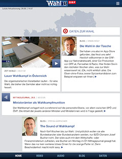Screenshot der Wahlapp
