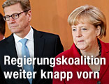 Deutschlands Kanzlerin Angela Merkel (CDU) und Guido Westerwelle (FDP)