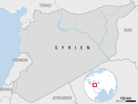 © APA/ORF.at Karte von Syrien
