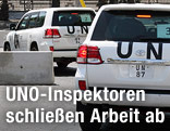 Fahrzeuge der UN in Damaskus