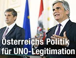 Bundeskanzler Werner Faymann, Vizekanzler Michael Spindelegger