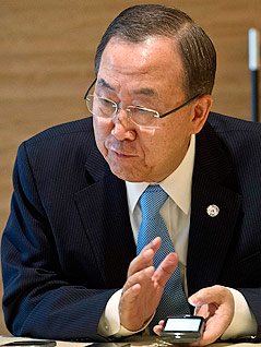 © APA/AP/United Nations/Evan Schneider UNO-Generalsekretär Ban Ki-Moon