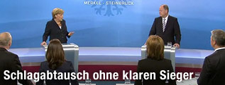 Angela Merkel und Peer Steinbrück beim TV-Duell