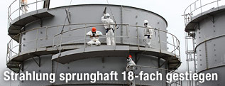 Wassertanks im AKW Fukushima
