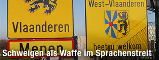 Orttafel Flandern und Menen