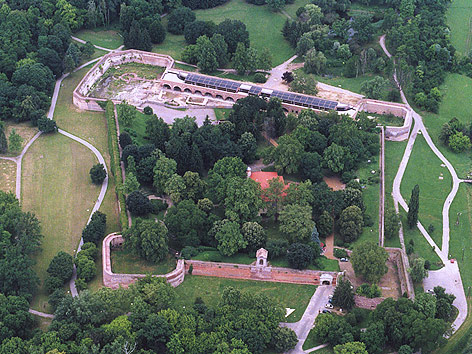 © Civertan under cc by-sa Luftaufnahme der Festung Szigetvar