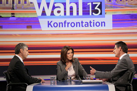 © ORF/Milenko Badzic TV-Konfrontation zwischen Michael Spindelegger und Josef Bucher