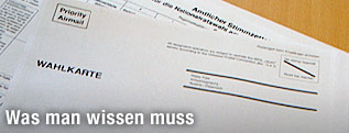 Wahlkarte zur Nationalratswahl