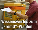 Mann wirft Wahlkarte in Briefkasten