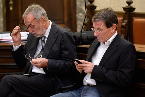 © APA/Robert Jäger Ex-Telekom-Vorstand Rudolf Fischer und Lobbyist Peter Hochegger