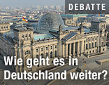 Luftaufnahme des deutschen Bundestags in Berlin