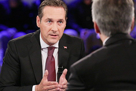 © ORF/Milenko Badzic FPÖ-Spitzenkandidat Heinz-Christian Strache