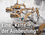 Bagger auf einer Baustelle