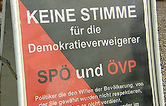 © ORF.at Anti-Wahlplakat der Gemeindeinitiative