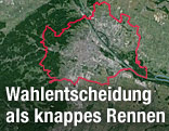 Satellitenansicht von Wien und Umgebung