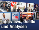Bildercombo zur Interwiews, TV-Kontrontationen und Wahlfahrten im ORF