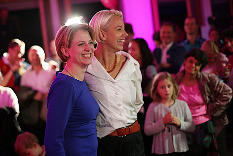© ORF.at/Zita Köver Neos-Spitzenkandidatinnen Beate Meinl-Reisinger und Angelika Mlinar