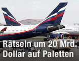 Flugzeuge auf Moskauer Flughafen