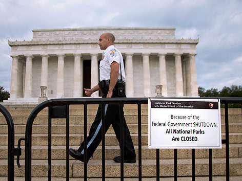© APA/AP/Carolyn Kaster Geschlossenes Lincoln Memorial