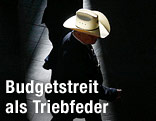 Mann mit Cowboyhut
