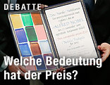 Urkunde für den Friedensnobelpreis