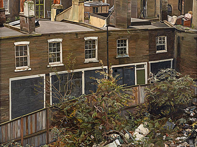 © KHM/www.bridgemanart.com Bild "Wasteground with Houses, Paddington, 1970-72" von Lucian Freud